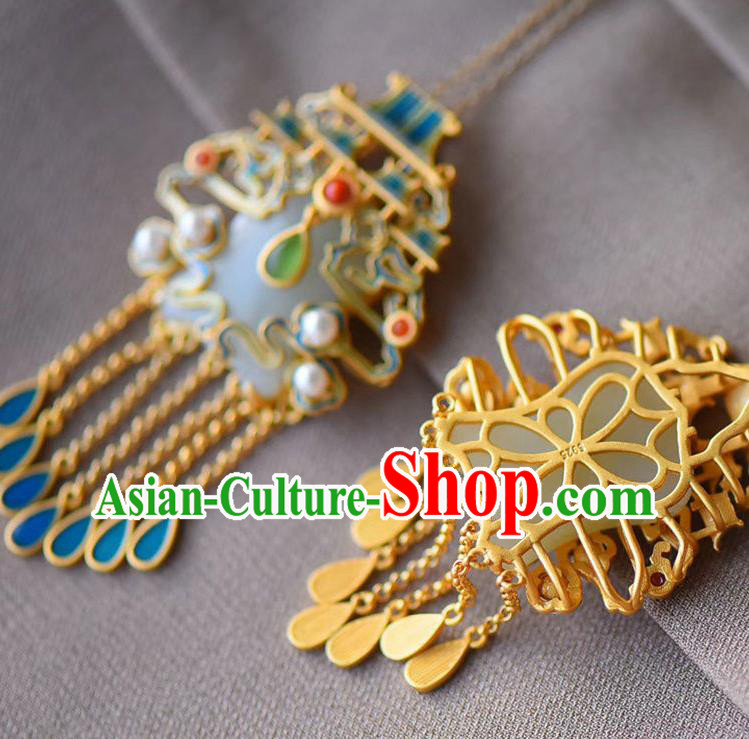 China Handmade Heavenly Southern Gate Necklace Pendant Accessories Traditional Jade Necklet Jewelry China Handmade Heavenly Southern Gate Necklace Pendant Accessories Traditional Jade Necklet Jewelry