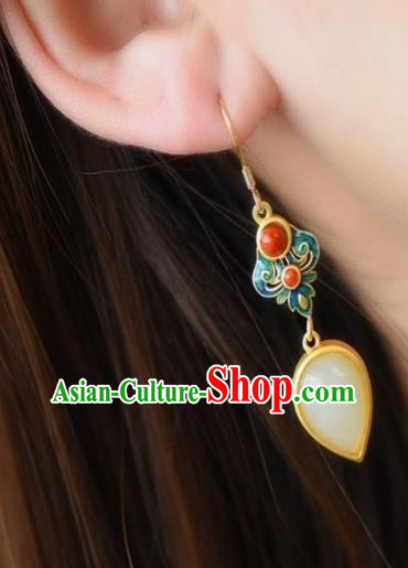 China Traditional Cloisonne Ear Jewelry Accessories National Cheongsam Earrings China Traditional Cloisonne Ear Jewelry Accessories National Cheongsam Earrings