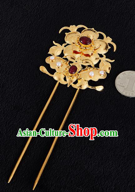 China Handmade Agate Hair Accessories Traditional Qing Dynasty Golden Butterfly Hairpin Jewelry China Handmade Agate Hair Accessories Traditional Qing Dynasty Golden Butterfly Hairpin Jewelry