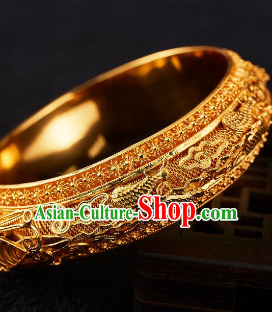 Chinese National Wedding Golden Bracelet Handmade Jewelry Accessories Classical Pearls Bangle Chinese National Wedding Golden Bracelet Handmade Jewelry Accessories Classical Pearls Bangle