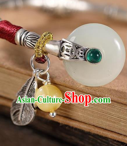 China Handmade Jade Peace Buckle Bracelet Accessories Traditional Silver Bamboo Bangle Jewelry China Handmade Jade Peace Buckle Bracelet Accessories Traditional Silver Bamboo Bangle Jewelry