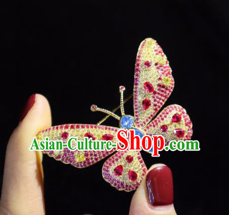 China Handmade Crystal Butterfly Brooch Accessories Traditional Cheongsam Jewelry China Handmade Crystal Butterfly Brooch Accessories Traditional Cheongsam Jewelry