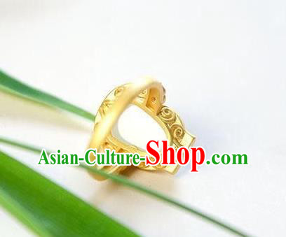 Chinese Classical National Golden Circlet Handmade Jewelry Accessories Jade Gourd Ring Chinese Classical National Golden Circlet Handmade Jewelry Accessories Jade Gourd Ring