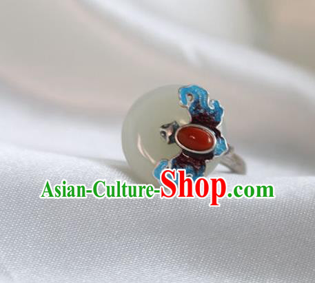 Chinese Classical Blueing Bat Circlet Handmade Jewelry Accessories National Jade Ring Chinese Classical Blueing Bat Circlet Handmade Jewelry Accessories National Jade Ring