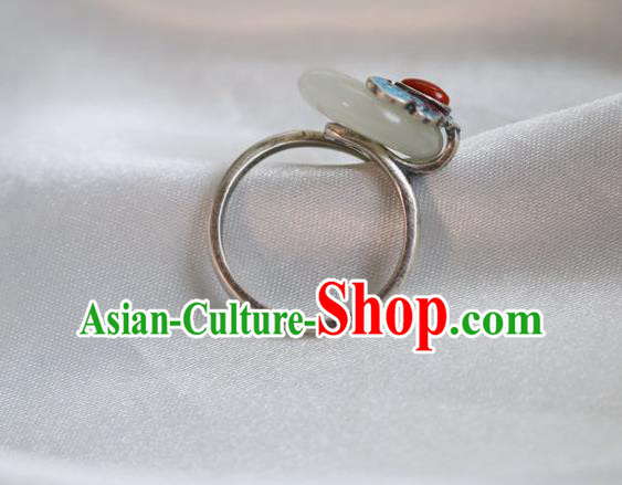 Chinese Classical Blueing Bat Circlet Handmade Jewelry Accessories National Jade Ring Chinese Classical Blueing Bat Circlet Handmade Jewelry Accessories National Jade Ring