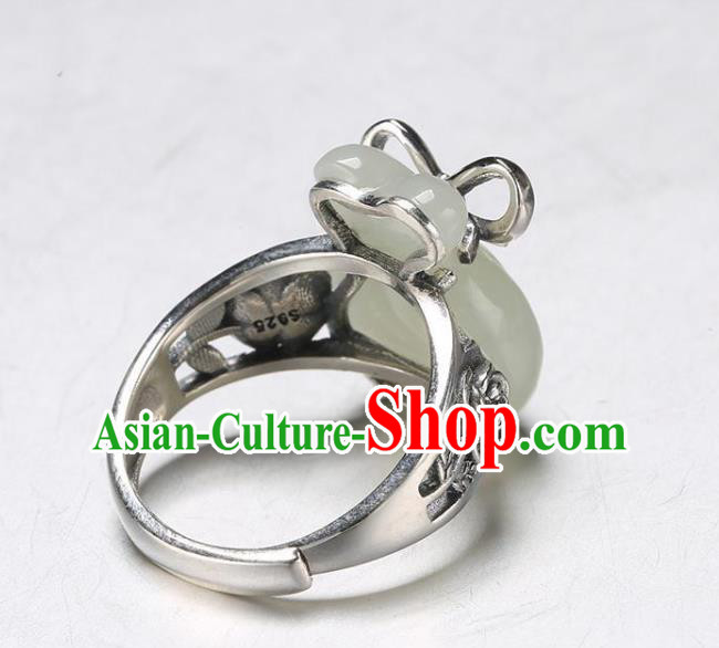 Chinese National Jade Lucky Bag Ring Handmade Jewelry Accessories Classical Circlet Chinese National Jade Lucky Bag Ring Handmade Jewelry Accessories Classical Circlet