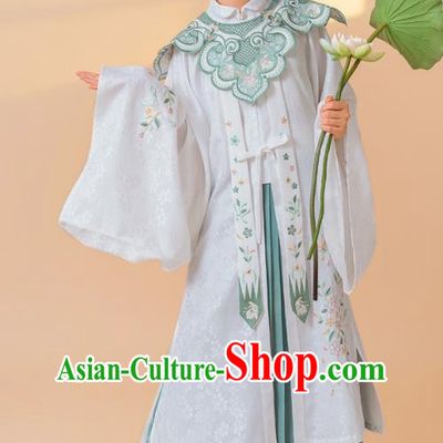 China Traditional Hanfu Dress Ancient Ming Dynasty Palace Lady Historical Clothing Full Set