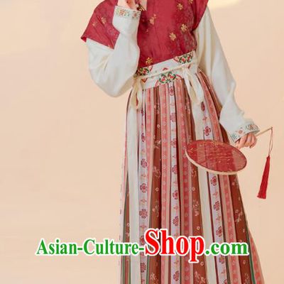 China Traditional Tang Dynasty Royal Princess Hanfu Dress Ancient Palace Beauty Historical Clothing