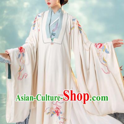 China Ancient Court Beauty Embroidered Hanfu Clothing Traditional Ming Dynasty Historical Costumes