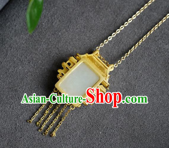 China Handmade Blueing Pendant Accessories Traditional Cheongsam Jade Necklet Jewelry China Handmade Blueing Pendant Accessories Traditional Cheongsam Jade Necklet Jewelry