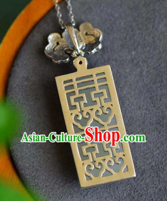 China Handmade Blueing Bat Necklet Pendant Accessories Traditional Cheongsam Jade Necklace Jewelry China Handmade Blueing Bat Necklet Pendant Accessories Traditional Cheongsam Jade Necklace Jewelry