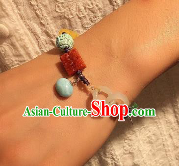 China Handmade Jade Agate Bracelet Accessories Traditional National Gems Bangle Jewelry China Handmade Jade Agate Bracelet Accessories Traditional National Gems Bangle Jewelry
