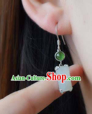 China Classical Cheongsam Earrings Traditional Jade Ear Jewelry Accessories China Classical Cheongsam Earrings Traditional Jade Ear Jewelry Accessories