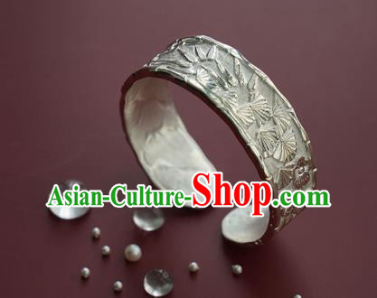 China Handmade Silver Bracelet Accessories Traditional National Carving Pine Bamboo Plum Bangle Jewelry China Handmade Silver Bracelet Accessories Traditional National Carving Pine Bamboo Plum Bangle Jewelry