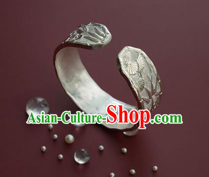 China Handmade Silver Bracelet Accessories Traditional National Carving Pine Bamboo Plum Bangle Jewelry China Handmade Silver Bracelet Accessories Traditional National Carving Pine Bamboo Plum Bangle Jewelry