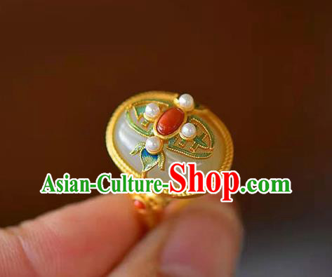 China Ancient Princess Jade Ring Jewelry Traditional Handmade Circlet Accessories China Ancient Princess Jade Ring Jewelry Traditional Handmade Circlet Accessories
