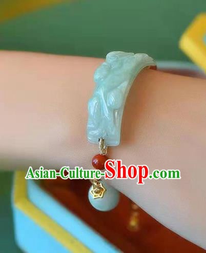 China Handmade Jade Carving Pi Xiu Bracelet Traditional Jewelry Accessories National Bangle China Handmade Jade Carving Pi Xiu Bracelet Traditional Jewelry Accessories National Bangle