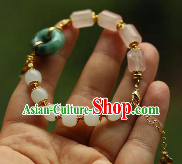 China Handmade Golden Lotus Seedpod Tassel Bracelet Traditional Jewelry Accessories National Jadeite Bangle China Handmade Golden Lotus Seedpod Tassel Bracelet Traditional Jewelry Accessories National Jadeite Bangle