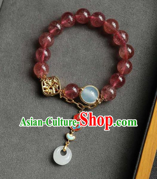 China Handmade Garnet Beads Bracelet Traditional Jewelry Accessories National Enamel Gourd Bangle China Handmade Garnet Beads Bracelet Traditional Jewelry Accessories National Enamel Gourd Bangle