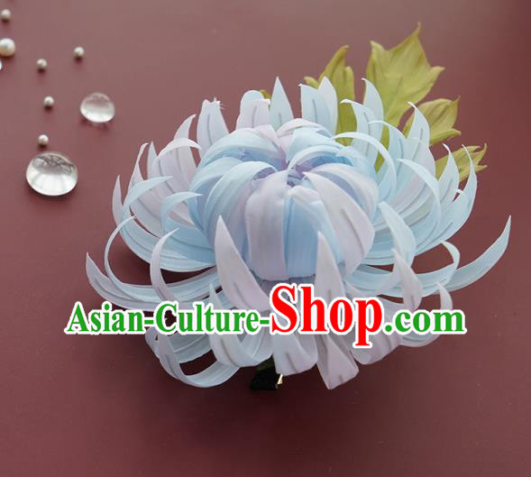 China Traditional Silk Chrysanthemum Hair Stick Handmade Hair Accessories Song Dynasty Hairpin China Traditional Silk Chrysanthemum Hair Stick Handmade Hair Accessories Song Dynasty Hairpin