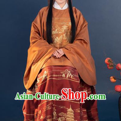 Ancient China Noble Lady Hanfu Clothing Traditional Ming Dynasty Palace Beauty Historical Costumes for Women