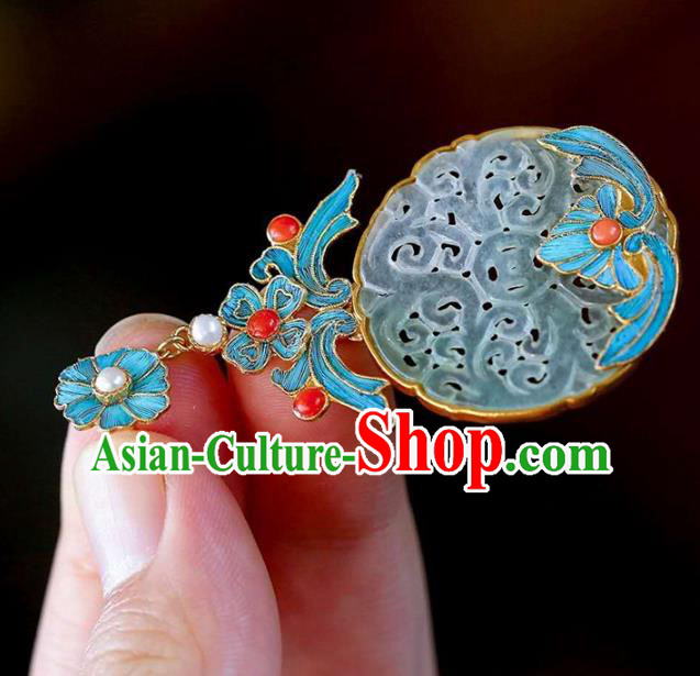 Handmade China Ear Accessories Traditional Cheongsam Cloisonne Earrings Jade Jewelry Handmade China Ear Accessories Traditional Cheongsam Cloisonne Earrings Jade Jewelry
