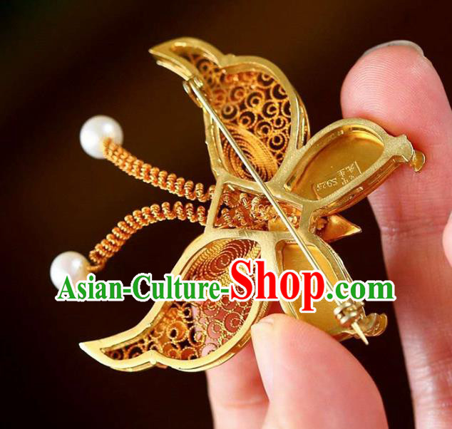Chinese National Gems Jewelry Traditional Handmade Butterfly Brooch Accessories Chinese National Gems Jewelry Traditional Handmade Butterfly Brooch Accessories