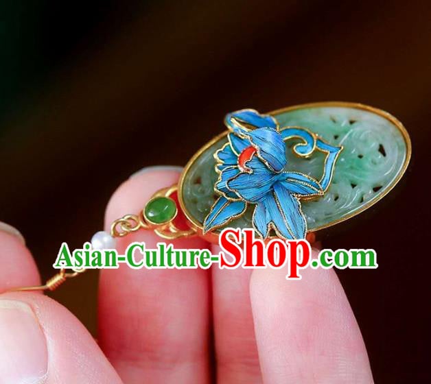 Handmade China Traditional Cheongsam Eardrop Jade Accessories Earrings Jewelry Handmade China Traditional Cheongsam Eardrop Jade Accessories Earrings Jewelry