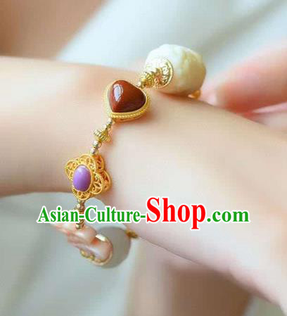 China Handmade Amethyst Bracelet Traditional Jewelry Accessories National Hetian Jade Bangle China Handmade Amethyst Bracelet Traditional Jewelry Accessories National Hetian Jade Bangle