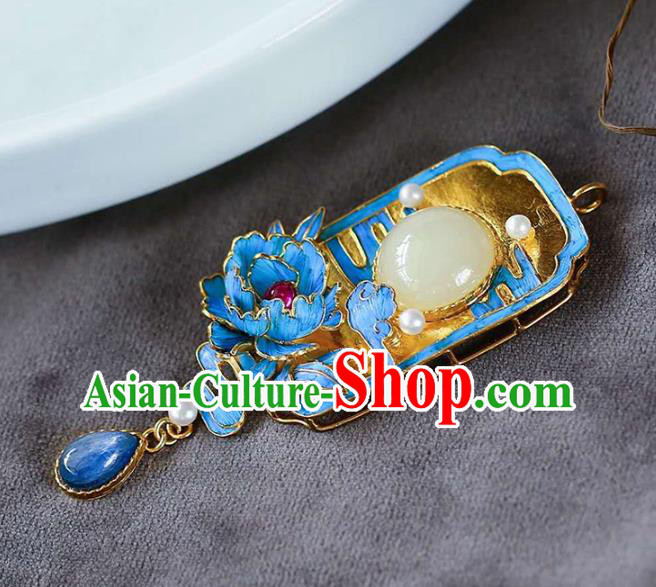 Chinese Classical Sapphire Necklace Handmade Jewelry Accessories National Jade Necklet Pendant Chinese Classical Sapphire Necklace Handmade Jewelry Accessories National Jade Necklet Pendant