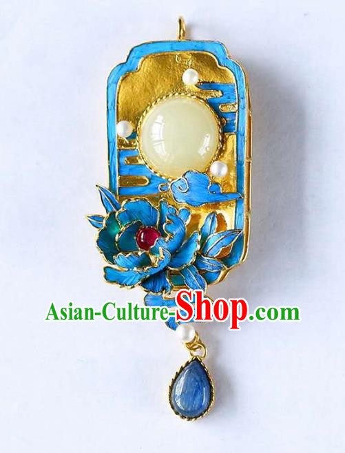 Chinese Classical Sapphire Necklace Handmade Jewelry Accessories National Jade Necklet Pendant Chinese Classical Sapphire Necklace Handmade Jewelry Accessories National Jade Necklet Pendant
