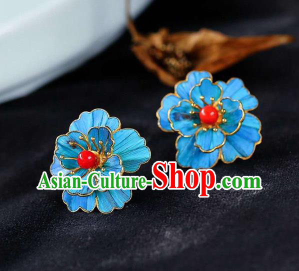 Handmade China Eardrop Accessories Gem Jewelry Traditional Cheongsam Flower Earrings Handmade China Eardrop Accessories Gem Jewelry Traditional Cheongsam Flower Earrings