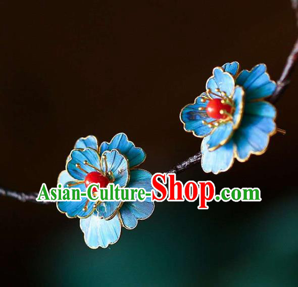 Handmade China Eardrop Accessories Gem Jewelry Traditional Cheongsam Flower Earrings Handmade China Eardrop Accessories Gem Jewelry Traditional Cheongsam Flower Earrings