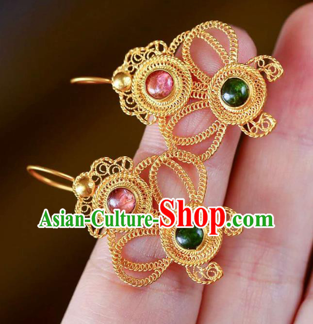 Handmade China Cheongsam Earrings Traditional Ming Dynasty Palace Eardrop Accessories National Jewelry Handmade China Cheongsam Earrings Traditional Ming Dynasty Palace Eardrop Accessories National Jewelry