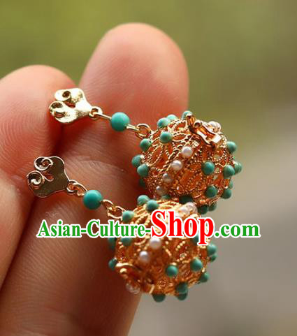 Handmade China Cheongsam Pearls Eardrop Accessories Traditional Jewelry National Kallaite Earrings Handmade China Cheongsam Pearls Eardrop Accessories Traditional Jewelry National Kallaite Earrings