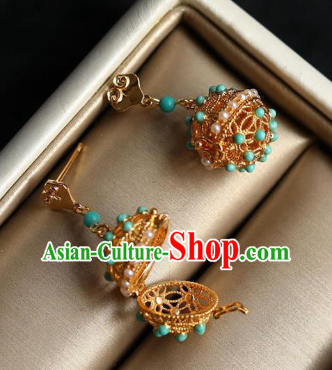 Handmade China Cheongsam Pearls Eardrop Accessories Traditional Jewelry National Kallaite Earrings Handmade China Cheongsam Pearls Eardrop Accessories Traditional Jewelry National Kallaite Earrings