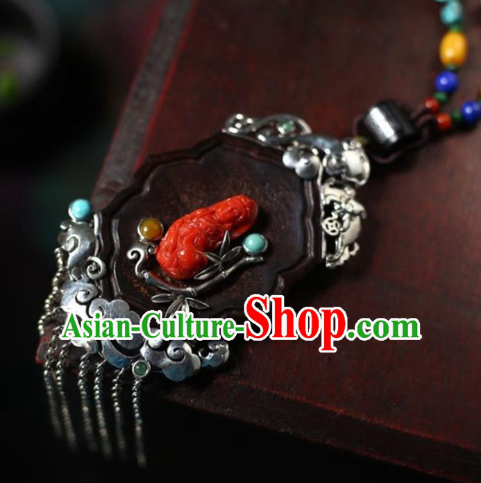 Chinese National Classical Necklace Accessories Handmade Retro Silver Tassel Necklet Pendant Chinese National Classical Necklace Accessories Handmade Retro Silver Tassel Necklet Pendant
