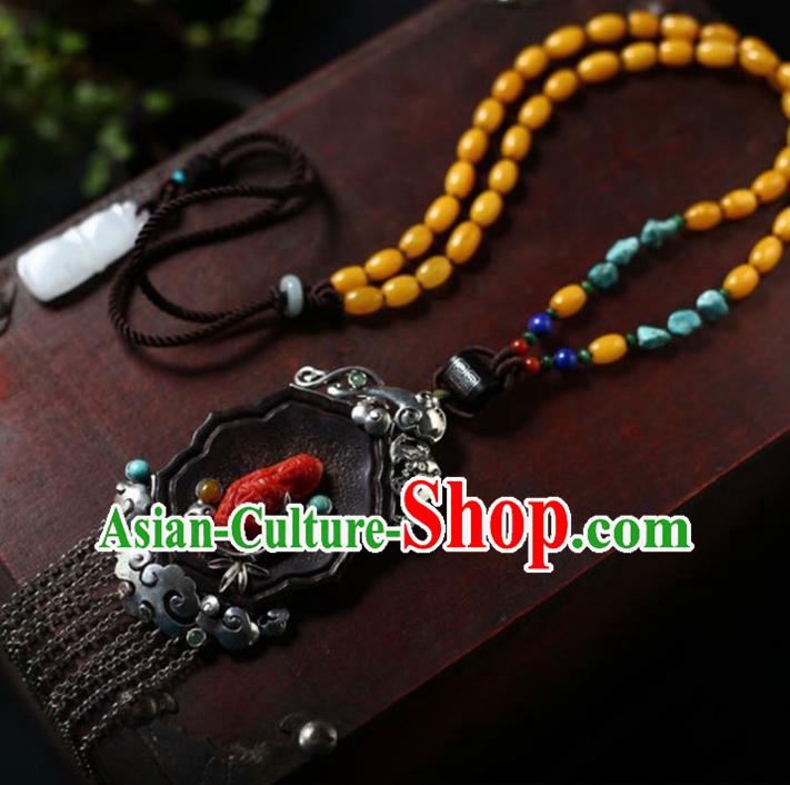 Chinese National Classical Necklace Accessories Handmade Retro Silver Tassel Necklet Pendant Chinese National Classical Necklace Accessories Handmade Retro Silver Tassel Necklet Pendant