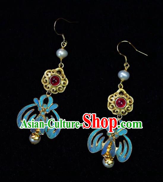 Handmade China Pearls Eardrop Jewelry Traditional Cheongsam Accessories National Phoenix Earrings Handmade China Pearls Eardrop Jewelry Traditional Cheongsam Accessories National Phoenix Earrings
