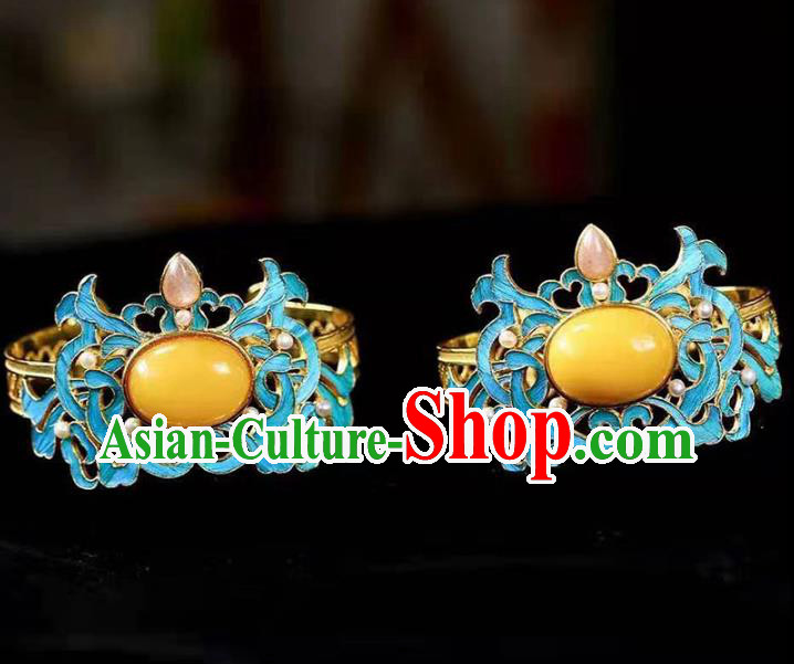China Handmade Pink Tourmaline Bracelet Traditional Jewelry Accessories National Beeswax Bangle China Handmade Pink Tourmaline Bracelet Traditional Jewelry Accessories National Beeswax Bangle