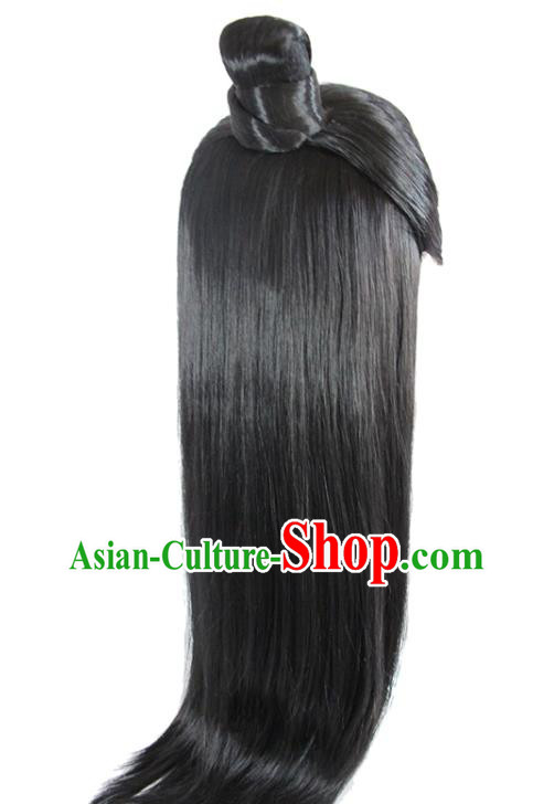 Chinese Cosplay Swordsman Hair Accessories Ancient Prince Black Wigs Chinese Cosplay Swordsman Hair Accessories Ancient Prince Black Wigs