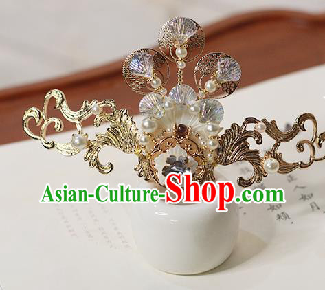 Chinese Cosplay Hair Accessories Traditional Hanfu Scale Hair Crown Chinese Cosplay Hair Accessories Traditional Hanfu Scale Hair Crown