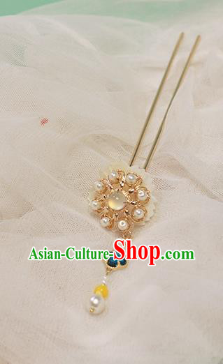 Chinese Ancient Princess Hair Accessories Traditional Hanfu Shell Flower Hairpin Chinese Ancient Princess Hair Accessories Traditional Hanfu Shell Flower Hairpin