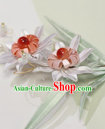 Chinese Ancient Princess Flowers Hairpin Hair Accessories Traditional Silk Chrysanthemum Hair Stick Chinese Ancient Princess Flowers Hairpin Hair Accessories Traditional Silk Chrysanthemum Hair Stick
