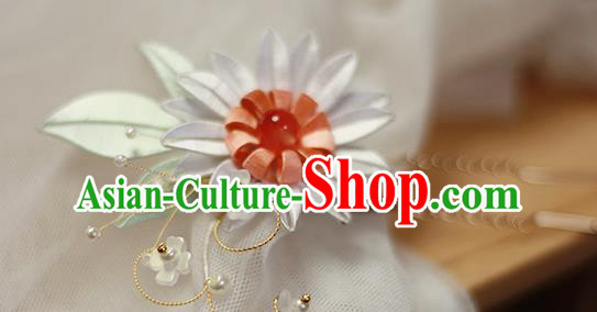 Chinese Traditional Silk Chrysanthemum Hair Stick Ancient Princess Flowers Hairpin Hair Accessories Chinese Traditional Silk Chrysanthemum Hair Stick Ancient Princess Flowers Hairpin Hair Accessories