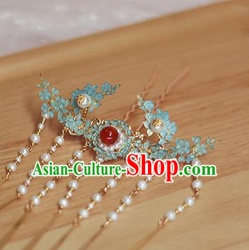 Chinese Traditional Hanfu Hair Stick Ming Dynasty Court Tassel Hairpin Chinese Traditional Hanfu Hair Stick Ming Dynasty Court Tassel Hairpin