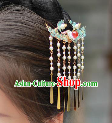 Chinese Traditional Hanfu Hair Stick Ming Dynasty Court Tassel Hairpin Chinese Traditional Hanfu Hair Stick Ming Dynasty Court Tassel Hairpin