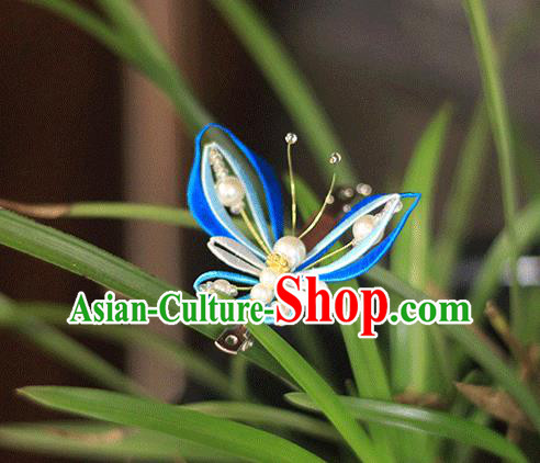 Chinese Handmade Hair Accessories Classical Hair Stick Traditional Silk Butterfly Hair Claw Chinese Handmade Hair Accessories Classical Hair Stick Traditional Silk Butterfly Hair Claw