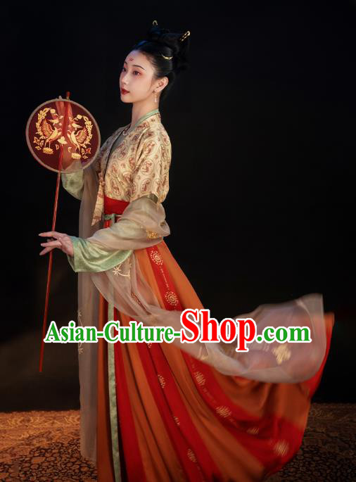 China Ancient Tang Dynasty Court Beauty Historical Clothing Traditional Classical Dance Hanfu Costumes China Ancient Tang Dynasty Court Beauty Historical Clothing Traditional Classical Dance Hanfu Costumes