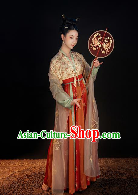 China Ancient Tang Dynasty Court Beauty Historical Clothing Traditional Classical Dance Hanfu Costumes China Ancient Tang Dynasty Court Beauty Historical Clothing Traditional Classical Dance Hanfu Costumes